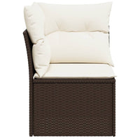 Thumbnail for Garten-Ecksofa mit Kissen Braun Poly Rattan