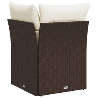 Thumbnail for Garten-Ecksofa mit Kissen Braun Poly Rattan