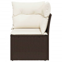 Thumbnail for Garten-Ecksofa mit Kissen Braun Poly Rattan