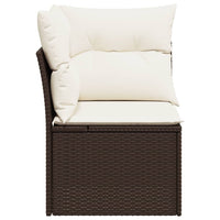 Thumbnail for Garten-Ecksofa mit Kissen Braun Poly Rattan