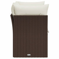 Thumbnail for Gartensofa mit Kissen 2-Sitzer Braun Poly Rattan