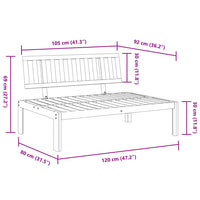 Thumbnail for Garten-Mittelsofa aus Paletten Massivholz Akazie