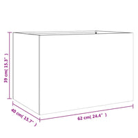 Thumbnail for Pflanzkübel Anthrazit 62x40x39 cm Stahl
