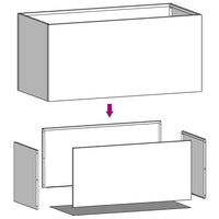 Thumbnail for Pflanzkübel Anthrazit 62x40x39 cm Stahl