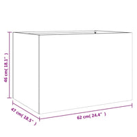 Thumbnail for Pflanzkübel Weiß 62x47x46 cm Stahl