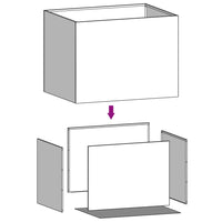 Thumbnail for Pflanzkübel Weiß 62x47x46 cm Stahl