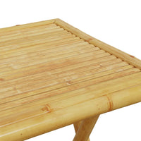 Thumbnail for 3-tlg. Bistro-Set Klappbar mit Cremeweißen Kissen Bambus