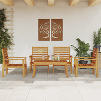 Thumbnail for 5-tlg. Garten-Lounge-Set Massivholz Akazie