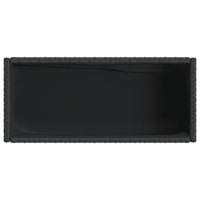 Thumbnail for Hochbeete mit Ablage 2 Stk. Schwarz 90x40x75 cm Poly Rattan