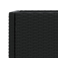 Thumbnail for Hochbeete mit Ablage 2 Stk. Schwarz 90x40x75 cm Poly Rattan