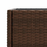 Thumbnail for Hochbeete mit Ablage 2 Stk. Braun 90x40x75 cm Poly Rattan