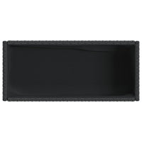 Thumbnail for Hochbeete mit Ablage 2 Stk. Schwarz 70x28x70 cm Poly Rattan
