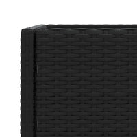 Thumbnail for Hochbeete mit Ablage 2 Stk. Schwarz 70x28x70 cm Poly Rattan