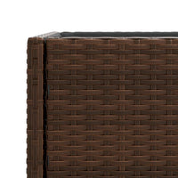 Thumbnail for Hochbeete mit Ablage 2 Stk. Braun 70x28x70 cm Poly Rattan