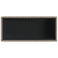 Thumbnail for Hochbeete mit Ablage 2 Stk. Grau 70x28x70 cm Poly Rattan