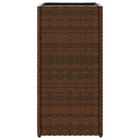 Thumbnail for Pflanzkübel 2 Stk. Braun 30x30x60 cm Poly Rattan
