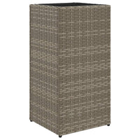 Thumbnail for Pflanzkübel 2 Stk. Grau 30x30x60 cm Poly Rattan