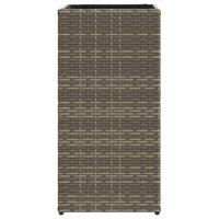 Thumbnail for Pflanzkübel 2 Stk. Grau 30x30x60 cm Poly Rattan