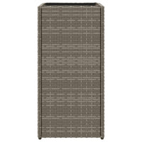 Thumbnail for Pflanzkübel 2 Stk. Grau 30x30x60 cm Poly Rattan