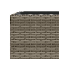 Thumbnail for Pflanzkübel 2 Stk. Grau 30x30x60 cm Poly Rattan