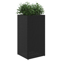 Thumbnail for Pflanzkübel 2 Stk. Schwarz 40x40x80 cm Poly Rattan
