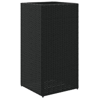 Thumbnail for Pflanzkübel 2 Stk. Schwarz 40x40x80 cm Poly Rattan