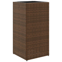 Thumbnail for Pflanzkübel 2 Stk. Braun 40x40x80 cm Poly Rattan