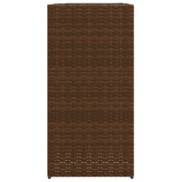 Thumbnail for Pflanzkübel 2 Stk. Braun 40x40x80 cm Poly Rattan
