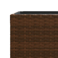 Thumbnail for Pflanzkübel 2 Stk. Braun 40x40x80 cm Poly Rattan