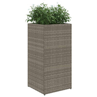 Thumbnail for Pflanzkübel 2 Stk. Grau 40x40x80 cm Poly Rattan