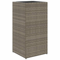 Thumbnail for Pflanzkübel 2 Stk. Grau 40x40x80 cm Poly Rattan
