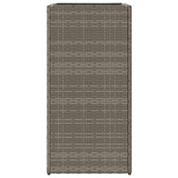 Thumbnail for Pflanzkübel 2 Stk. Grau 40x40x80 cm Poly Rattan