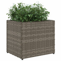 Thumbnail for Pflanzkübel 2 Stk. Grau 36x30x32 cm Poly Rattan