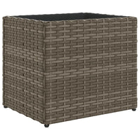 Thumbnail for Pflanzkübel 2 Stk. Grau 36x30x32 cm Poly Rattan