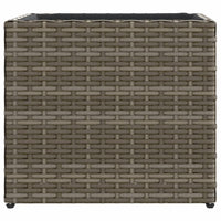 Thumbnail for Pflanzkübel 2 Stk. Grau 36x30x32 cm Poly Rattan