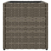 Thumbnail for Pflanzkübel 2 Stk. Grau 36x30x32 cm Poly Rattan