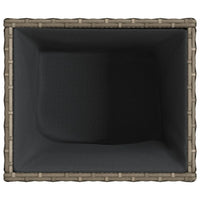 Thumbnail for Pflanzkübel 2 Stk. Grau 36x30x32 cm Poly Rattan