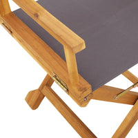 Thumbnail for Klappbare Gartenstühle 4 Stk. Dunkelgrau Stoff