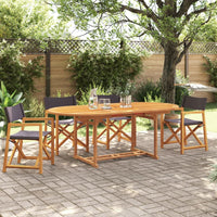 Thumbnail for Klappbare Gartenstühle 4 Stk. Dunkelgrau Stoff