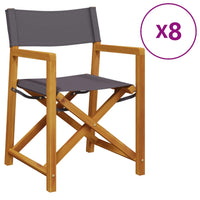 Thumbnail for Klappbare Gartenstühle 8 Stk. Dunkelgrau Stoff