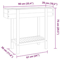 Thumbnail for Hochbeet 90x30x75 cm Massivholz Akazie
