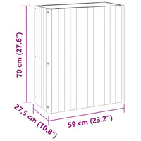 Thumbnail for Pflanzkübel 59x27,5x70 cm Massivholz Akazie
