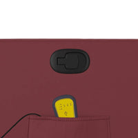 Thumbnail for Massagesessel Weinrot Kunstleder