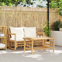 Thumbnail for 2-tlg. Garten-Sofagarnitur mit Kissen Bambus