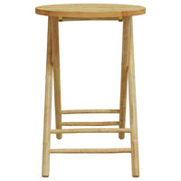 Thumbnail for 3-tlg. Bistro-Set Klappbar mit Cremeweißen Kissen Bambus