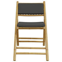 Thumbnail for 3-tlg. Bistro-Set Klappbar mit Dunkelgrauen Kissen Bambus
