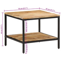 Thumbnail for Couchtisch 55x55x45 cm Raues Massivholz Mango