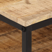 Thumbnail for Couchtisch 100x50x35 cm Raues Massivholz Mango