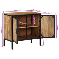 Thumbnail for Sideboard 70x35x70 cm Massives Raues Mangoholz