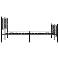 Thumbnail for Metallbett ohne Matratze mit Fußteil Schwarz 160x200 cm